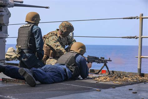 Dvids Images Uss Carter Hall Conducts Weapons Shoot Image 2 Of 10