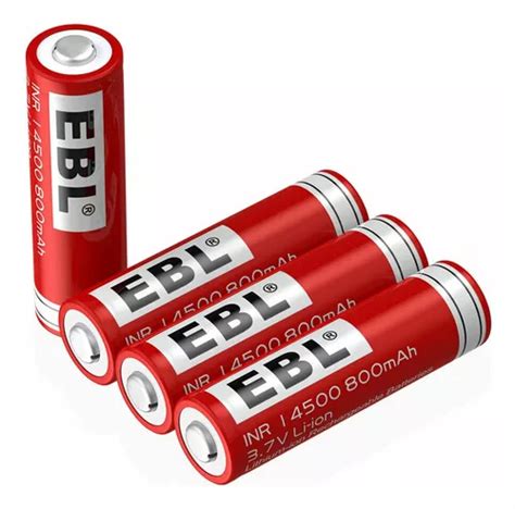 Pila Baterias 14500 Ebl 3 7v 800 Mah Recargable Litio