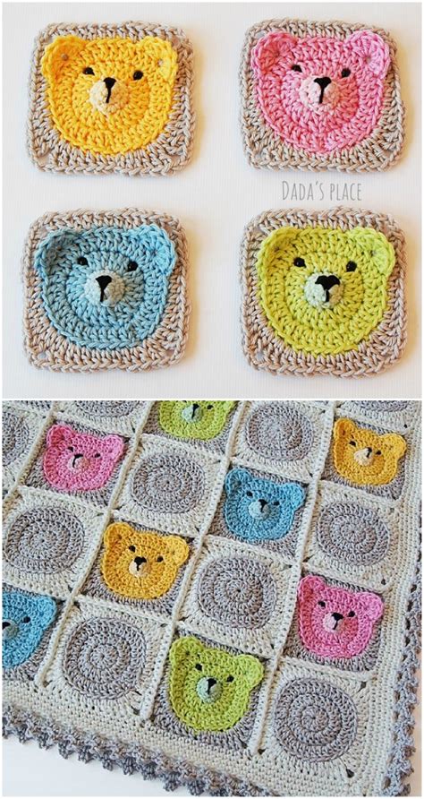 Teddy Bear Granny Square Blanket Pattern The WHOot Crochet Teddy