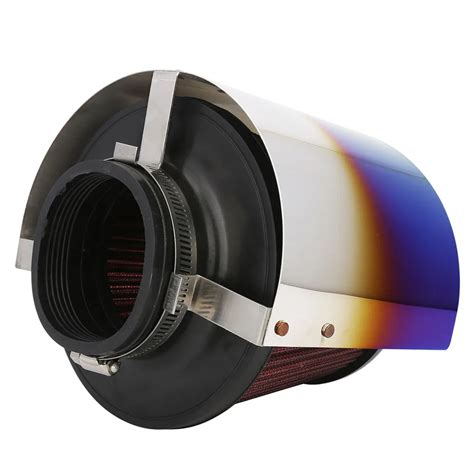 25 5 Universal Cone Stainless Steel Neo Chrome Car Air Intake