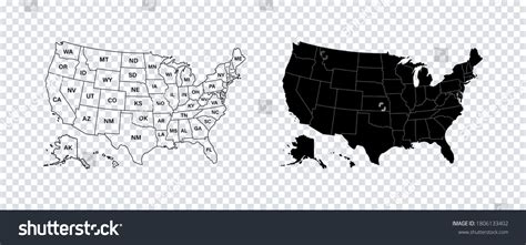 Usa Map States Vector Line Design Stock Vector (Royalty Free ...