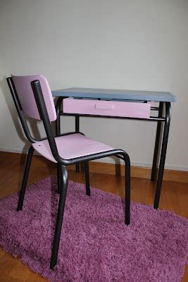 L Atelier Des Petites Bauloises Bureau Ecolier Gris Et Rose