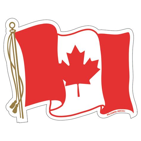 CANADIAN FLAG WAVING DECAL - Ms. Carita Safetruck