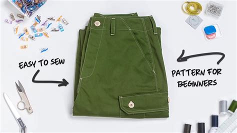 How To Sew Cargo Pants For Beginners Ga Youtube