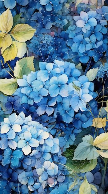 Un Ramo De Hortensias Azules Que Es De La Colecci N De La Colecci N