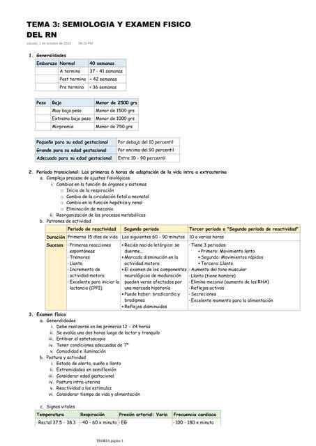 Semiolog A Y Examen F Sico Del Rn Yeni De Los Angeles Rodrigo