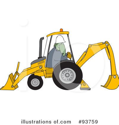 Backhoe Clipart #93759 - Illustration by djart