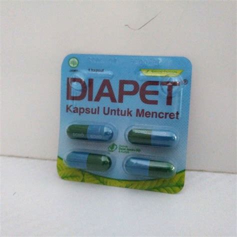 Diapet Strip Isi 4 Tablet Obat Mencret Diare Herbal Dewasa Lazada