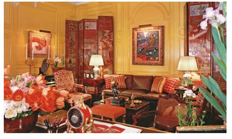 Babe Paley S Living Room By Parish Hadley Design Firms American Decor Yellow Walls