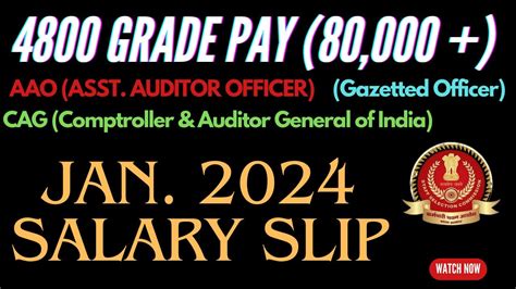 AAO Assistant Audit Officer Salary Level 8 4800 GP Job SSC CGL