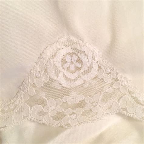 None Intimates Sleepwear Vintage Ivory Lace 4s Lingerie Nightgown Poshmark