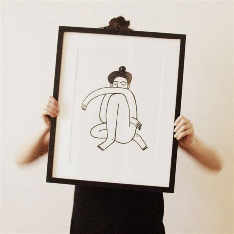 Nude Giclee Fine Art Print Illustration Etsy