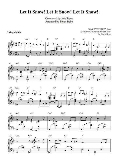 Jule Styne Let It Snow Let It Snow Let It Snow Piano Solo Sheet Music