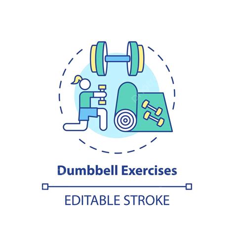 Dumbbell Exercises Concept Icon Exercise Illustration Linear Vector Exercise Illustration