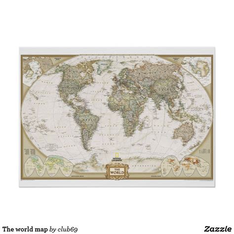 The world map poster Unframed Art Prints, Giclee Art Print, Abstract ...