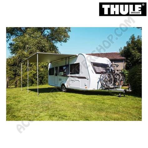 Tendalino Veranda Da Parete Thule Omnistor 1200 Bianco Telo Sapphire