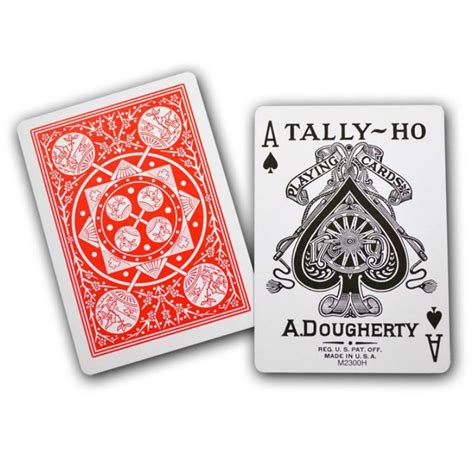 2 Decks Bicycle Tally Ho Fan Back Playing Cards Standard Index 1 Red 1