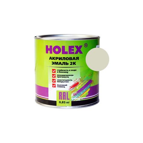 Акриловая автоэмаль Holex 202 ГАЗ 2К белая 0,85 кг HAS-59182 - выгодная ...