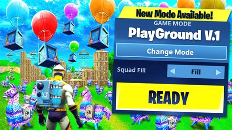 New Playground Ltm Coming To Fortnite Battle Royale Youtube