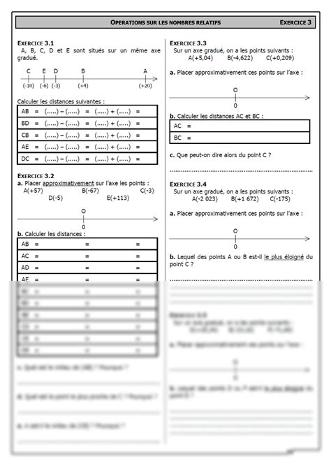 Solution Exercices Les Nombres Relatifs College Studypool