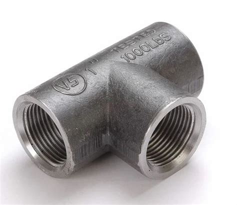 Straight Threaded Carbon Steel Forged Tee For Structure Pipe Size