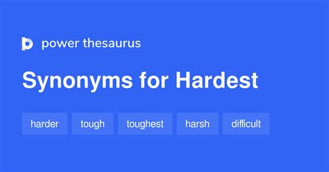 HARDEST Synonyms: 2 110 Similar Words & Phrases