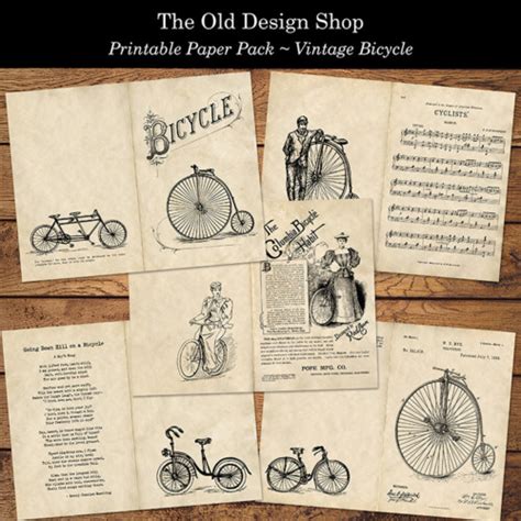 Vintage Bicycle Clip Art - The Old Design Shop