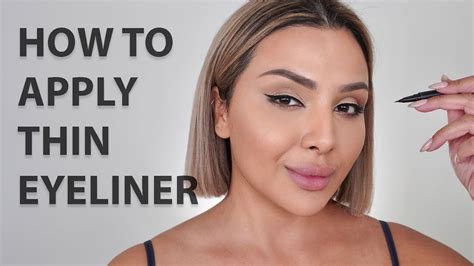 Easy Technique For Perfectly Thin Eyeliner Nina Ubhi Youtube