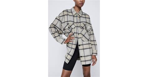 Zara Plaid Overshirt Shop The Best Shackets For Women In 2021