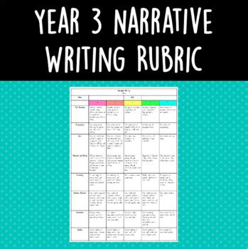 Narrative Writing Rubric | FREEBIE by Classroom Toolbox | TpT