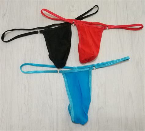 2021 Mens Sexy Thongs Micro Bikini G Strings Cotton Mesh Transparent Panties Cock Pouch Gay