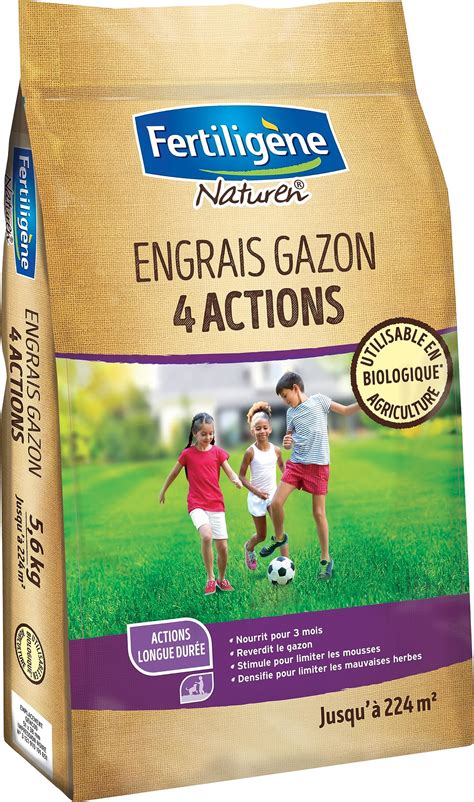 FERTILIGENE Engrais Gazon Hydrocontrol 200 m² 4 Kg Amazon fr Jardin