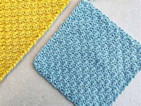 C C Lemon Peel Stitch Dishcloth Crochet Pattern Made By Gootie