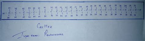 Write The Condensed Structural Formula Of An N Alkane C25h52