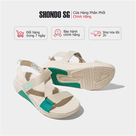 [Chính hãng] Giày SHONDO Sandals F7 Racing be xanh lá nhạt F7R2525 ...