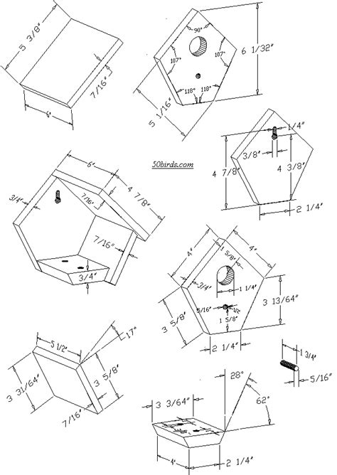 Swinging Wren Chickadee House - 70birds Birdhouse Plans Index