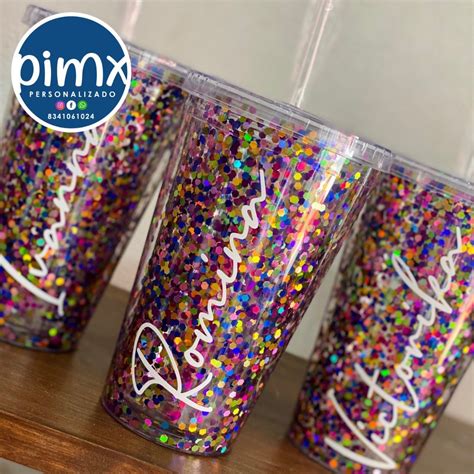 Paquete Vasos Glitter Personalizados Envio Gratis Mercado Libre