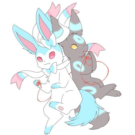 Shiny Umbreon And Shiny Sylveon Cute Pokemon Wallpaper Shiny Pokemon