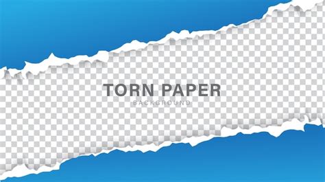 Diseño de papel azul roto aislado en una ilustración vectorial de fondo