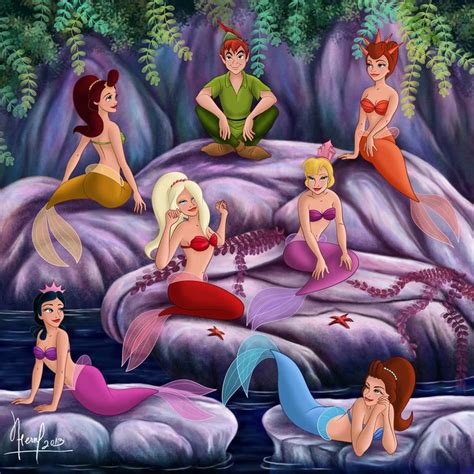 Peter And The Mermaids By Fernl On Deviantart Mermaid Cartoon Disney