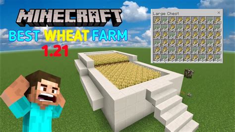 Easy Wheat Farm Minecraft 121 😍 100 Work Youtube