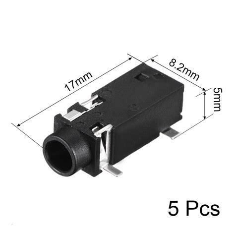 Mm Audio Jack Connector Pcb Mount Female Socket Pin Pj Pcs