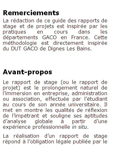 Exemple Davant Propos Dun Projet