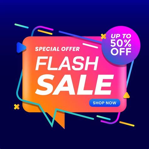 Premium Vector Flash Sale Banner Template Design