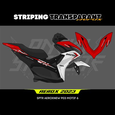 Transparent STRIPING UV AEROX ALL NEW CONNECTED 155 STICKER AEROX SPTR