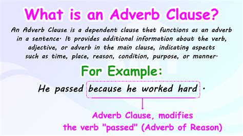 Adverb Clause Meaning And Definition With Examples