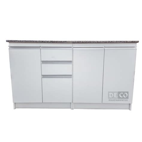 Mueble Cocina Mdf Bajo Mesada X X Granito Y Pileta Deco