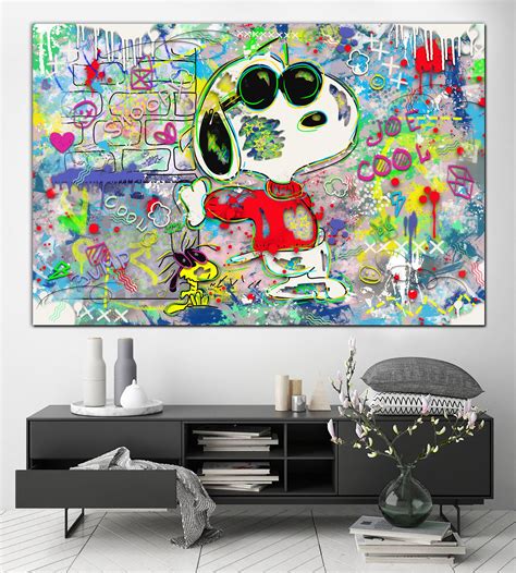 Cartoon Dog Print Funny Wall Art Cartoon T Kids Room Decor Etsy