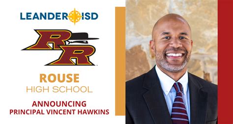 Leander Isd Welcomes Vincent Hawkins As Principal Of Rouse High School Leander Isd News