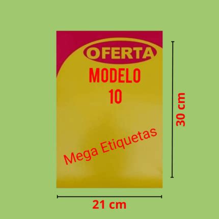 Cartaz De Oferta Modelo 10 Mega Etiquetas